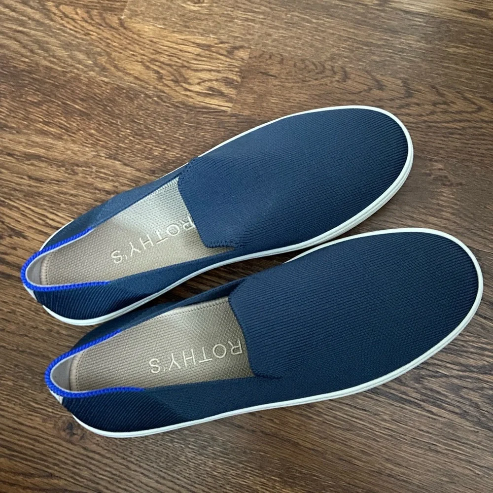 NWOB Rothy's Women's Navy Blue Slip-On Sneakers - Picture 5 of 9